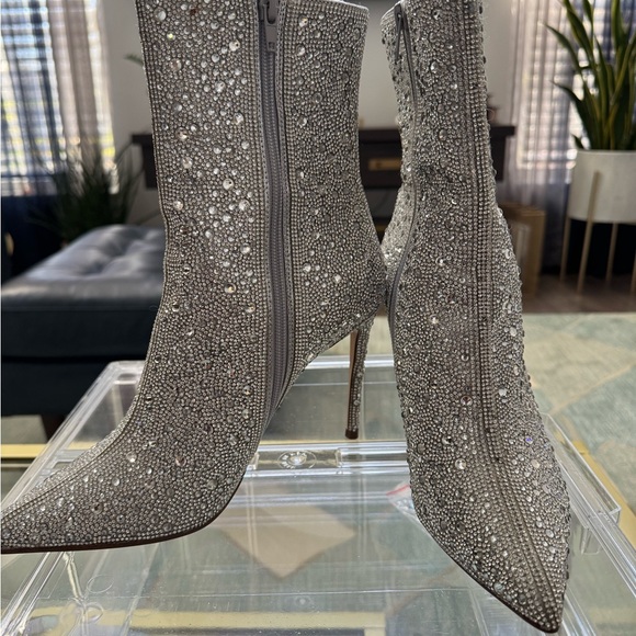 Aqua Rhinestone Booties - Picture 4 of 9